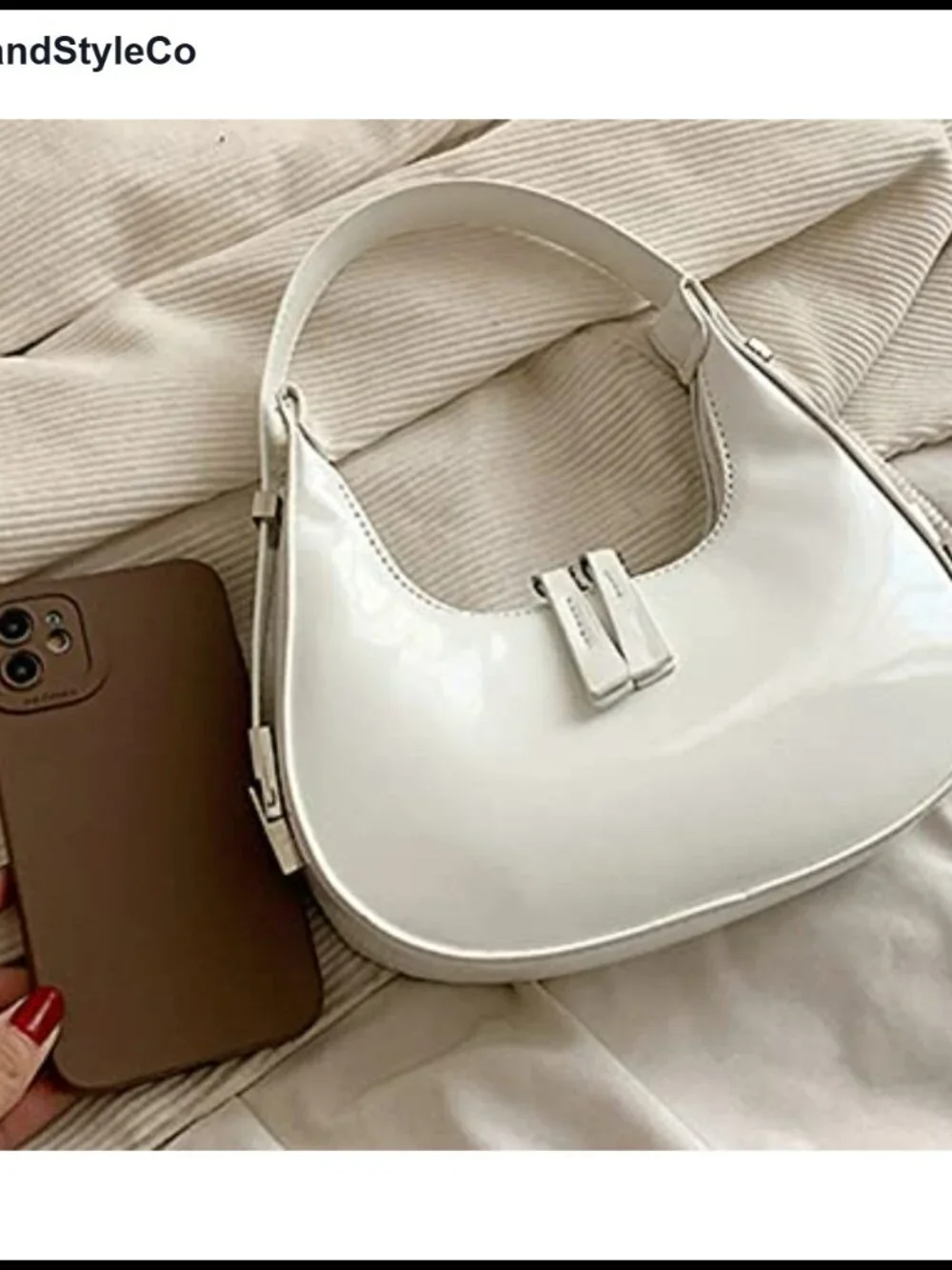 Women's Crescent Shoulder Bag Y2K Retro Hobo Handbag Top Handle Underarm Clutch